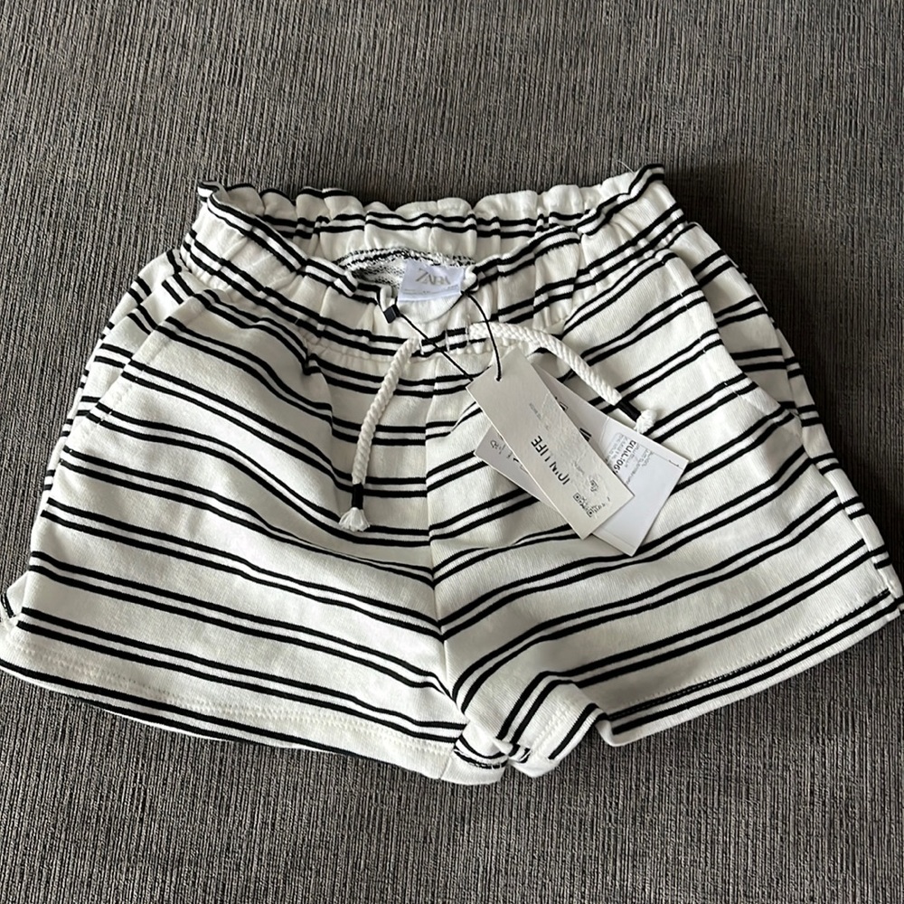 Zara striped kids shorts
